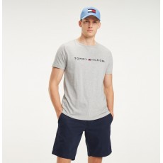 Tommy Hilfiger Core Tommy Logo Tee Cloud Heather Tommy Hilfiger Core Tommy Logo Tee Cloud Heather