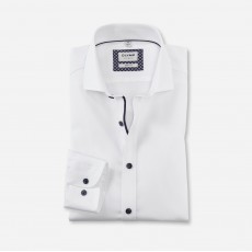Olymp Body Fit Twill Contrast Button Shirt Olymp Body Fit Twill Contrast Button Shirt