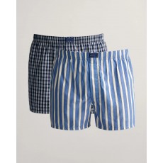 Gant Stripe And Check Boxer Shorts 2-P Gant Stripe And Check Boxer Shorts 2-P