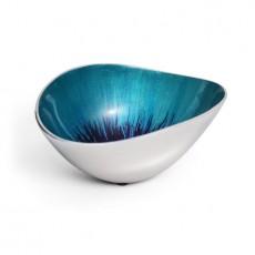 Brushed Aqua Oval Bowl Small 16cm Brushed Aqua Oval Bowl Small 16cm