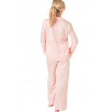 Plain Satin Pyjama Set Pale Strawberry Plain Satin Pyjama Set Pale Strawberry