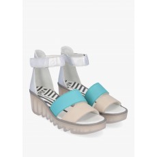 Fly London Bono Sandal Cloud/Turq/Silver Fly London Bono Sandal Cloud/Turq/Silver