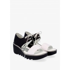 Fly London Bilu Sandal White/Black Fly London Bilu Sandal White/Black