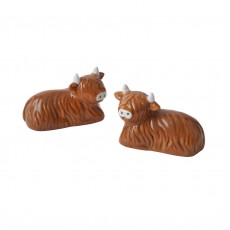 Bramble Farm Highland Cow Salt & Pepper Shakers Bramble Farm Highland Cow Salt & Pepper Shakers