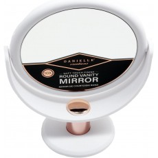 Danielle White & Rose Gold Stem Vanity Mirror Danielle White & Rose Gold Stem Vanity Mirror