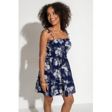 Pour Moi Tie Straps Shirred Bodice Frill Beach Dress Pour Moi Tie Straps Shirred Bodice Frill Beach Dress