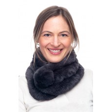 Placida-Faux Fur Scarf with Large Pom Pom Placida-Faux Fur Scarf with Large Pom Pom