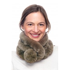 Placida-Faux Fur Scarf with Large Pom Pom Placida-Faux Fur Scarf with Large Pom Pom