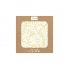 Gold Motif Set 6 Coasters Gold Motif Set 6 Coasters