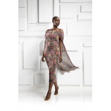 Kevan Jon Evie Cape Knee Dress Kevan Jon Evie Cape Knee Dress