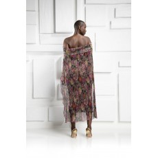 Kevan Jon Evie Cape Knee Dress Kevan Jon Evie Cape Knee Dress
