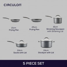 Circulon ScratchDefense A1 Series Cookware Set 8pc Circulon ScratchDefense A1 Series Cookware Set 8pc