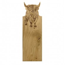 Framed Oak Serving Board medium-Highland Cow