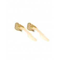 Premier Decorations 2pk Gold Bird Premier Decorations 2pk Gold Bird