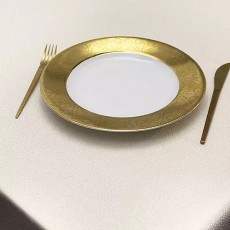 Peggy Wilkins Textiles Astra Tablecloth Champagne/Gold 53 x 58 Peggy Wilkins Textiles Astra Tablecloth Champagne/Gold 53 x 58
