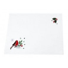 Peggy Wilkins Textiles Robin Roost Placemat White Peggy Wilkins Textiles Robin Roost Placemat White