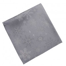 Peggy Wilkins Textiles Snow Crystal Napkin Grey Peggy Wilkins Textiles Snow Crystal Napkin Grey