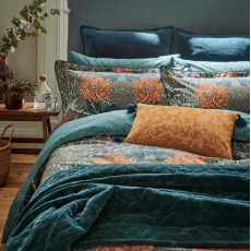 Morris & Co Honeysuckle & Tulip Mulberry Teal Duvet Cover Set Morris & Co Honeysuckle & Tulip Mulberry Teal Duvet Cover Set
