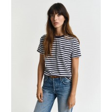 Gant Striped Shield Short Sleeve T-Shirt Gant Striped Shield Short Sleeve T-Shirt