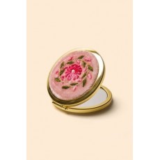 Powder Pink Petals Embroidered Mirror Powder Pink Petals Embroidered Mirror