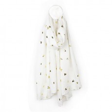 Viscose Foil Printed Scarf Pointed Heart Viscose Foil Printed Scarf Pointed Heart