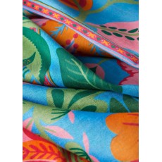 Powder Folky Floral Cotton Scarf Cornflower Powder Folky Floral Cotton Scarf Cornflower