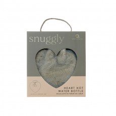 Aroma Home Snuggly Heart Hot Water Bottle Faux Fur-Grey Aroma Home Snuggly Heart Hot Water Bottle Faux Fur-Grey