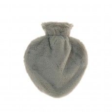 Aroma Home Snuggly Heart Hot Water Bottle Faux Fur-Grey Aroma Home Snuggly Heart Hot Water Bottle Faux Fur-Grey