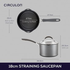 Circulon Scratch Defense A1 Series Straining Saucepan 18cm/2.8L Circulon Scratch Defense A1 Series Straining Saucepan 18cm/2.8L