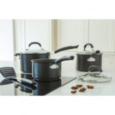 Circulon Total Hard Anodised Saucepan Set 3pce Circulon Total Hard Anodised Saucepan Set 3pce