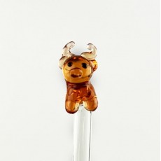 Selbrae House Glass Drinks Stirrer-Highland Cow Selbrae House Glass Drinks Stirrer-Highland Cow
