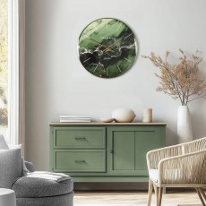 Art Marketing Thomas Kent 26" Oyster Wall Clock-Emerald