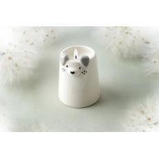 Send With Love Ceramic Dog Tealight