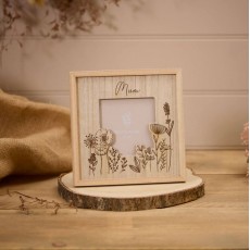 Richard Lang Etched Wood Flower Mum Frame