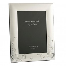 Juliana Photo Frame 2 Tone Silverplated Hearts 6"x8" Juliana Photo Frame 2 Tone Silverplated Hearts 6"x8"