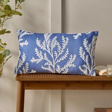 Catherine Lansfield Coral Leaf Cushion Blue Catherine Lansfield Coral Leaf Cushion Blue