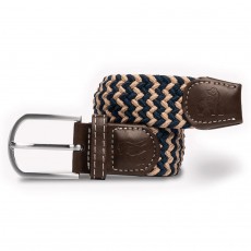 Swole Panda Zigzag Woven Belt-Beige/Blue Swole Panda Zigzag Woven Belt-Beige/Blue