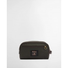 Barbour Wax Washbag Olive/beacon Barbour Wax Washbag Olive/beacon