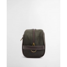 Barbour Wax Washbag Olive/beacon Barbour Wax Washbag Olive/beacon