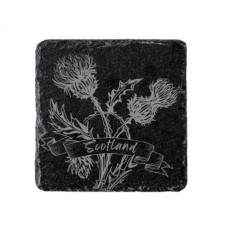 Single Slate Coaster-Scotland Thistle Single Slate Coaster-Scotland Thistle