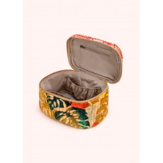 Quilted Velvet Vanity Case Exotic Leaves Quilted Velvet Vanity Case Exotic Leaves