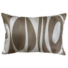 Abstract Oval Emb Cushion 40x60-Cream