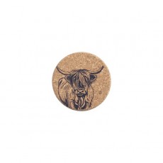 Single Cork Coaster Highland Cow Single Cork Coaster Highland Cow