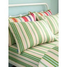 Sophie Robinson Sophie Stripe Green Standard Pillowcase Pair Sophie Robinson Sophie Stripe Green Standard Pillowcase Pair