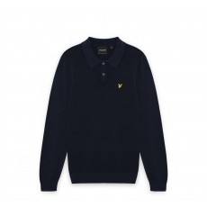 Lyle & Scott Panelled Waffle Knitted Polo Lyle & Scott Panelled Waffle Knitted Polo
