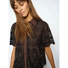 Mos Mosh Lia Checko SS Lace Shirt Mos Mosh Lia Checko SS Lace Shirt