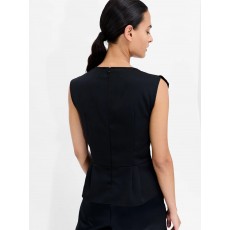 French Connection Fenix Satin Big Bow Peplum Top French Connection Fenix Satin Big Bow Peplum Top