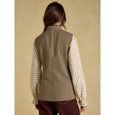 Joules Nehru Tweed Fitted Gilet Brown Joules Nehru Tweed Fitted Gilet Brown