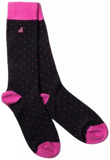 Swole Panda Spotted Pink Socks  7-11