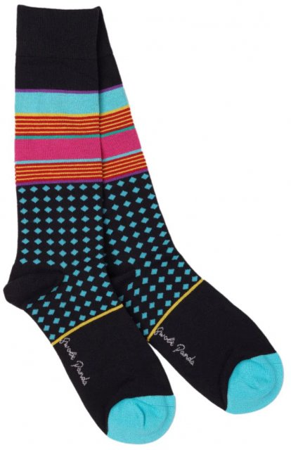 Swole Panda Stripe and Diamond Socks (Size 7-11)